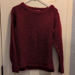 Appleseed's Deep Red Crew Neck Sweater